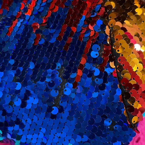 Weissman Rainbow Festival Party Disco Event Dance Sequin LGTBQ Costume Jumpsuit - Picture 11 of 12